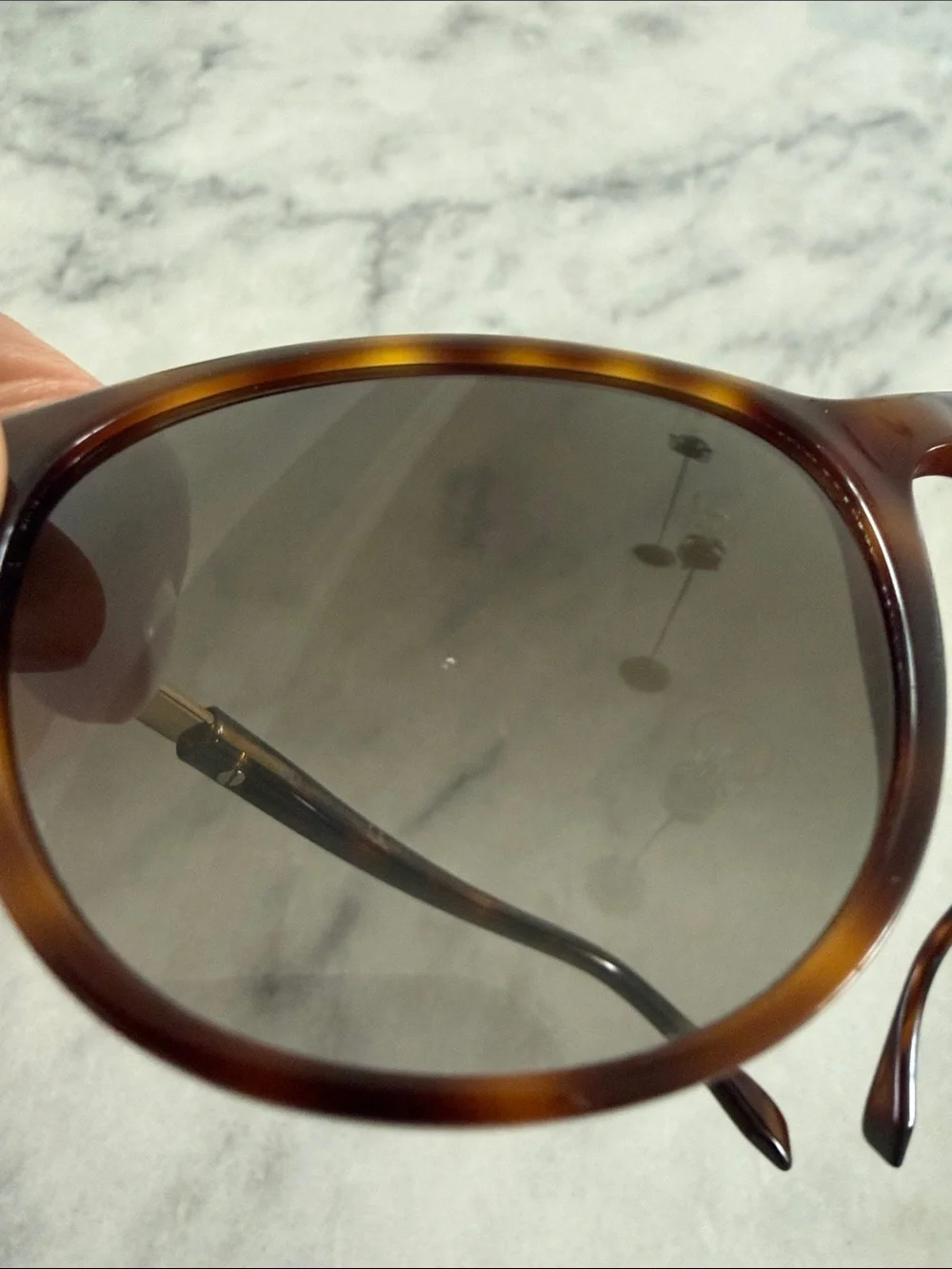Fendi Tortoiseshell Frame Sunglasses with Red Case